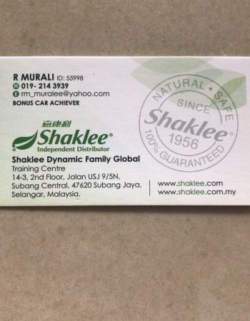 Shaklee Independent Distrbutor.